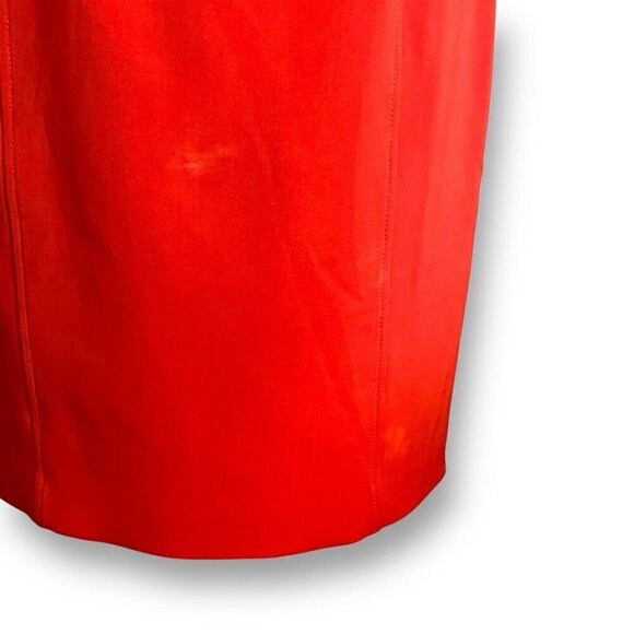 Ralph Lauren Black Label Womens Dress Sz 8 Orange Stretch Wool Sheath USA Made - Picture 8 of 13